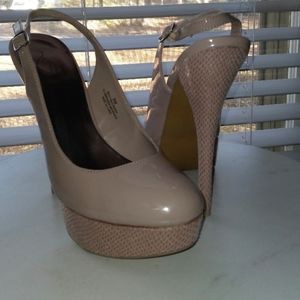 Nude Sling Back Heels